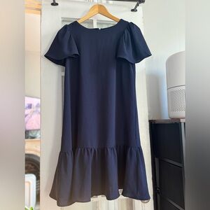 DKNY Navy Ruffle Dress Size 2